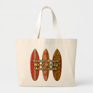 Tote Grande Sunset Beach Havaiano Surfboards Wave Riders Bolsa