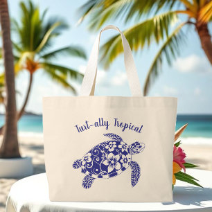 Tote Grande Turtle Beach Bolsa Blue