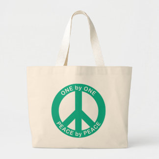 Tote Grande Um por um paz pelo bolsa do jumbo da paz
