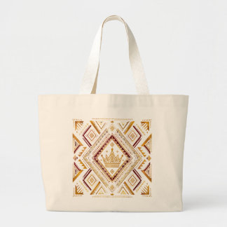 Tote Grande Uma elegante bolsa de lona natural com um Af