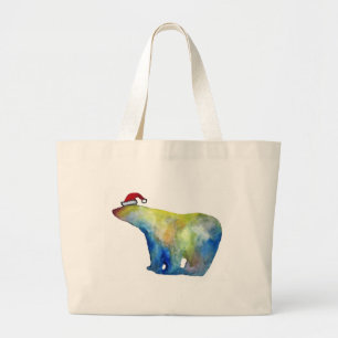 Tote Grande Urso de Papais noeis coloridos com Bolsa grandes