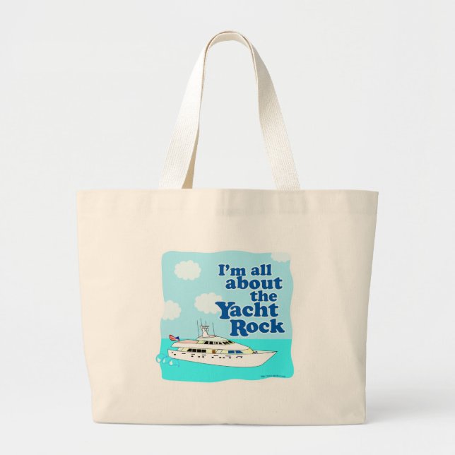 Tote Grande Yacht Rock Funny Cartoon Music Slogan Bolsa (Frente)