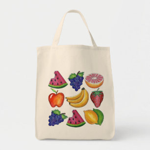 Tote Grape Apple Banana Fruta Limão Bolsa