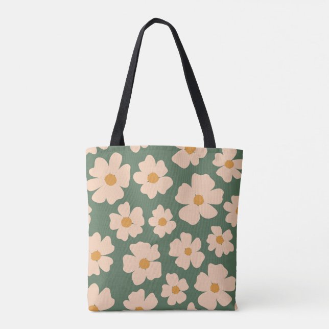 Tote Green Blooms Bolsa (Verso)