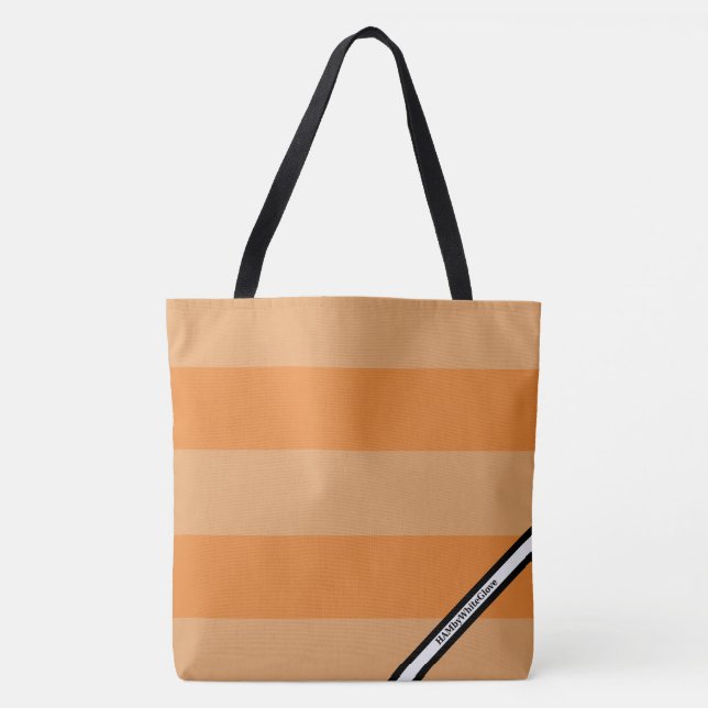 Tote HAMbyWG - Bolsa Grande - Listra Laranja com Logo (Frente)