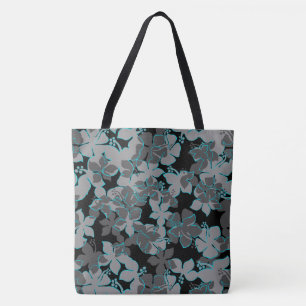 Tote Hanalei Hawaiian Hibiscus Camo Bolsa de praia Flor
