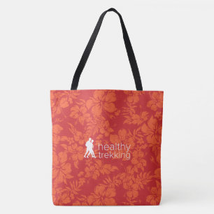 Tote Healthking Hawaiian Hibiscus Red Bolsa de praia