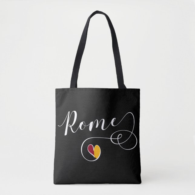 Tote Heart Roma Flag Bolsa de compra, Italiano (Frente)