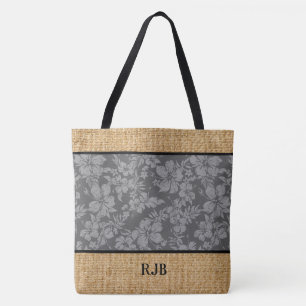 Tote Hibiscus Pareau Hawaiian Monograma Bolsa de praia