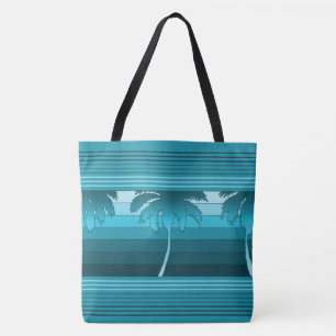 Tote Hilo Hawaiian Palms Striped Bolsa de praia