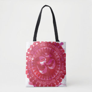 Tote Hindu OM vintage em todo o Bolsa impresso