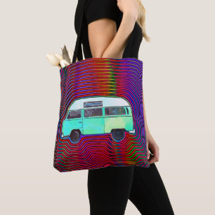 TOTE HIPPIE VAN COLORFUL BOLSA PURSE