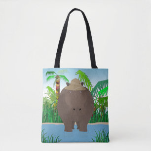 Tote Hippo Allover Bolsa