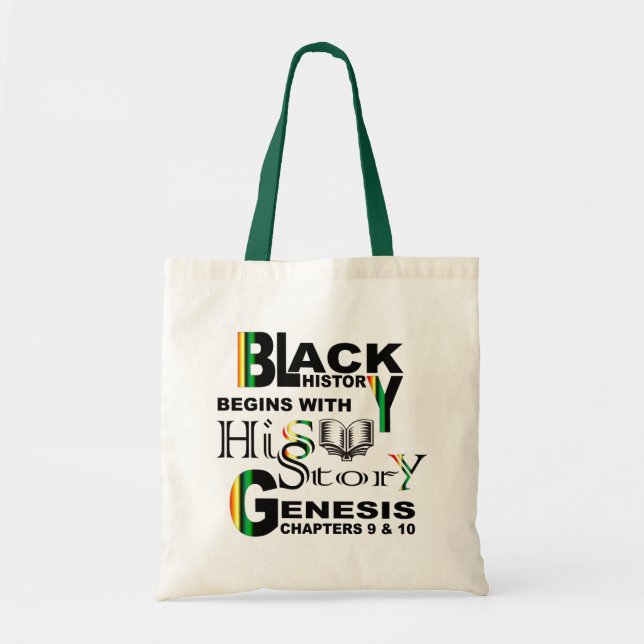 Tote Histórico Preto I Bolsa de Orçamento I GrnStrap (Frente)