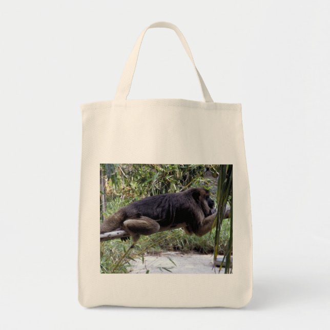 Tote Howler Monkey Organic Grocery Bolsa (Frente)