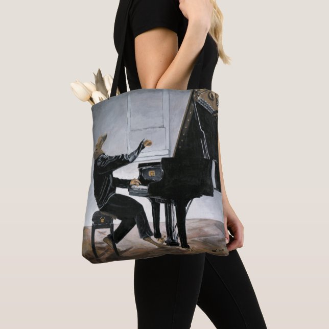 Tote Hyena Piano Music Player Fantasy Art Bolsa (Close Up)