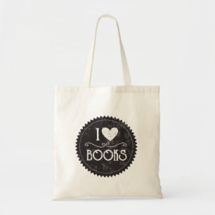 Tote "I Love Books", Bolsa de Crest Book