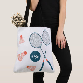 Tote Ilustração de Badminton bolsa MONOGRAMMED