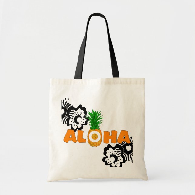 Tote Impressão de Aloha Pineapple - Bolsa de Presentes  (Frente)