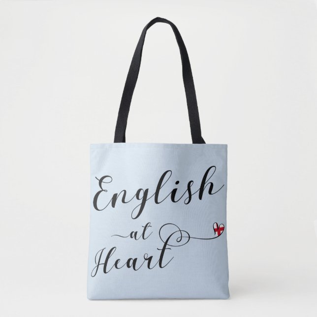 Tote Inglês na Heart Bolsa de compra, Inglaterra (Frente)