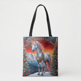 Tote Inverno Wonderland Unicorn: Bolsa de Natal Festivo