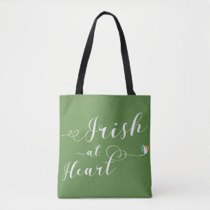Tote Irlandês na bolsa de compra do coração