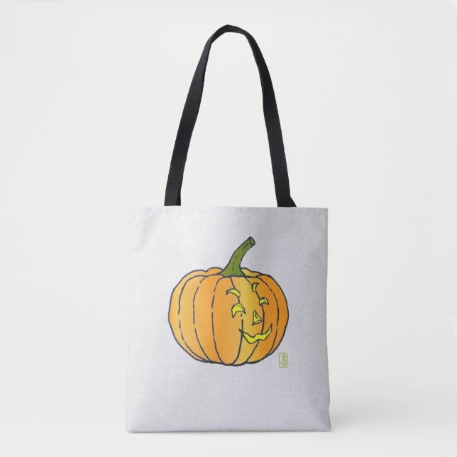 Tote Jack-o-lanterno Trick ou Treat Bolsa (Frente)
