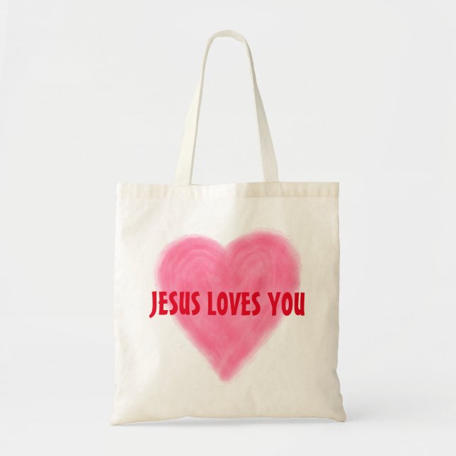 Tote JESUS ADORA O Bolsa de Orçamento (Frente)