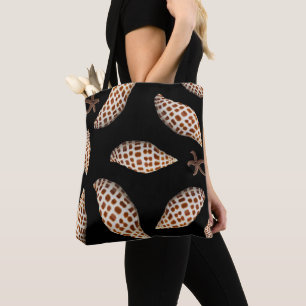 Tote Junonia Seashell Black Bolsa