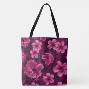 Tote Kalalau Tapa Bolsa de praia Tropical Havaiana de H
