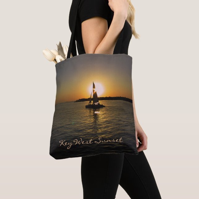 Tote Key West Sunset Bolsa (personalizável) (Close Up)