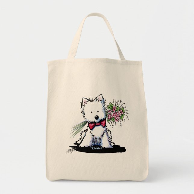 Tote KiniArt Westie Bolsa Valentine (Frente)