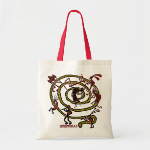 Tote Kokopelli & espiral - o bolsa #1 do orçamento