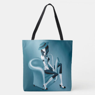Tote Lady Saxofonista - Um Bolsa de Ombro Inspirado em 