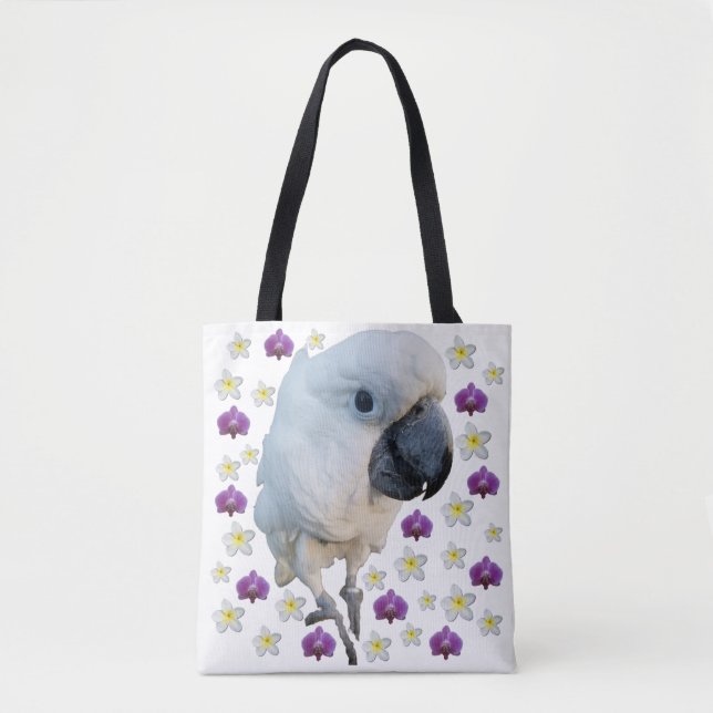 Tote Lala o bolsa floral do Cockatoo (Frente)