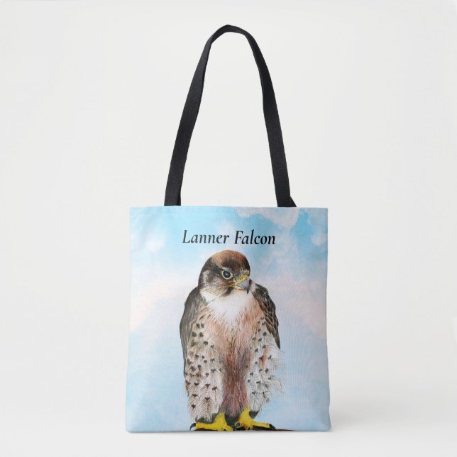 Tote Lanner Falcon Watercolor Bolsa (Frente)