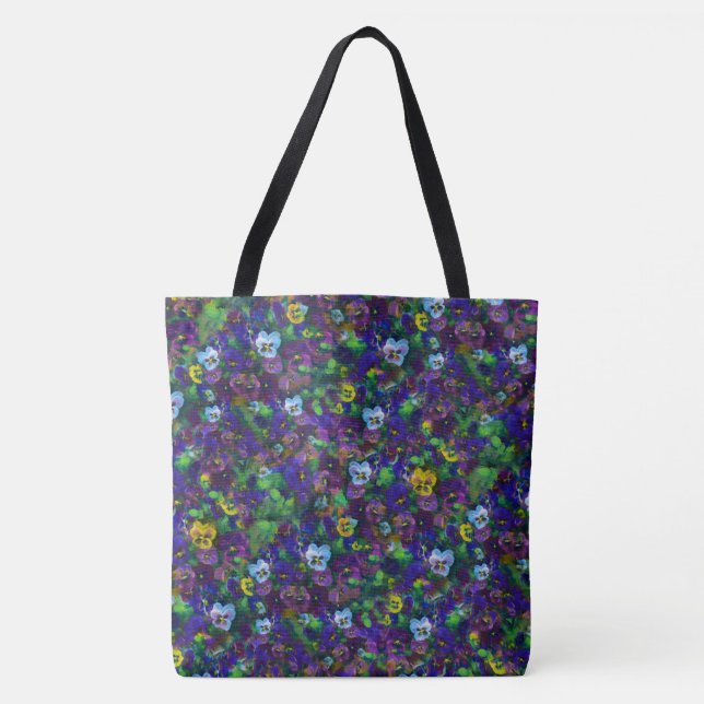 Tote Large Pansy Bolsa (edição roxa) (Frente)