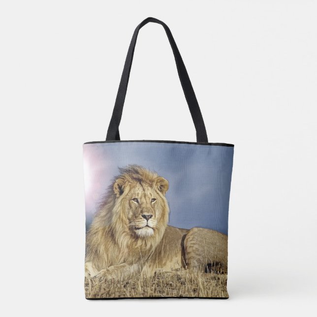 Tote Leão no bolsa do safari (Verso)