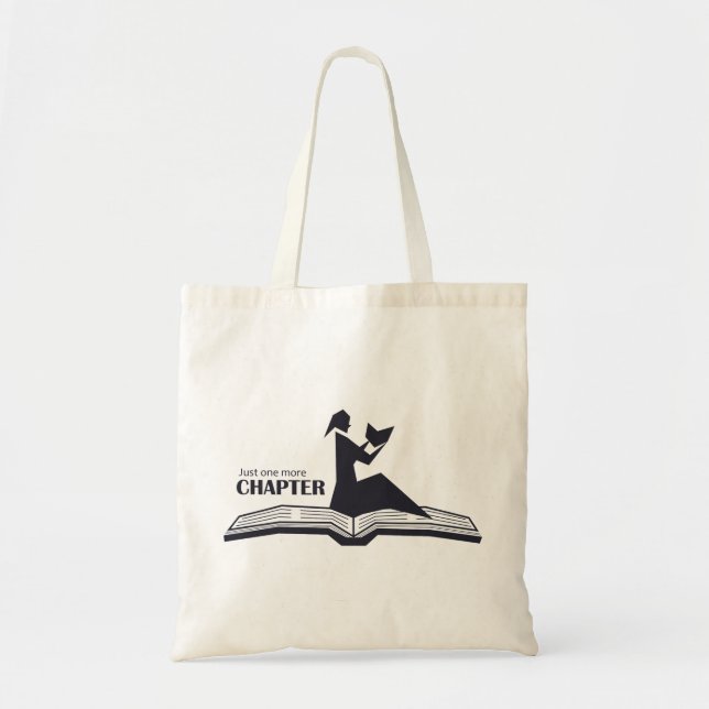 Tote Leitura de Fêmea de Livro Aberta bolsa (Frente)