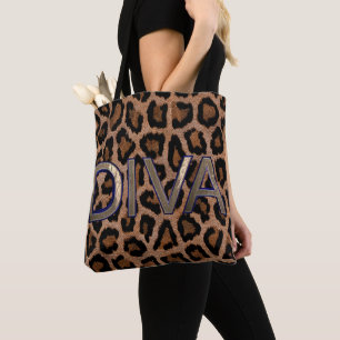 Tote Leopardo Animal Print Diva Bolsa