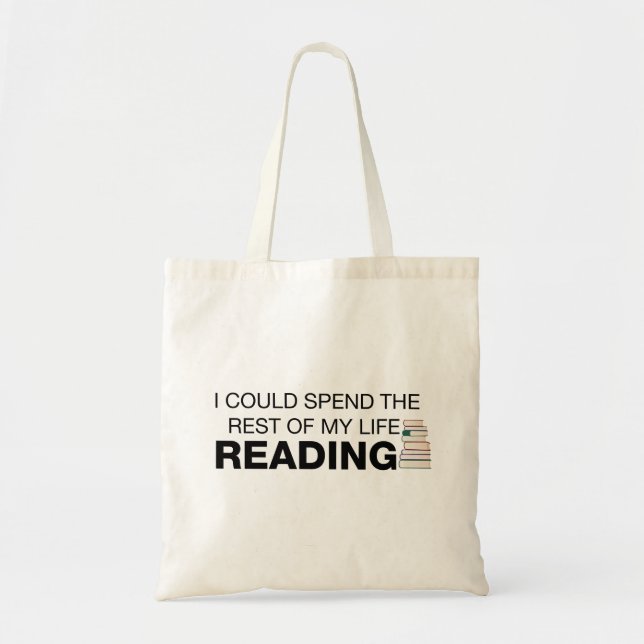 Tote Ler é a vida - Bolsa dos lançadores de livros (Frente)