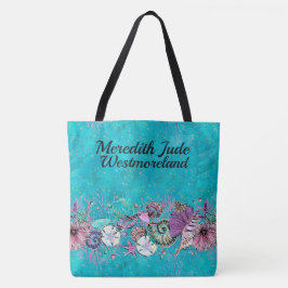 Tote LG. Linda praia por todo Impressão Bolsa