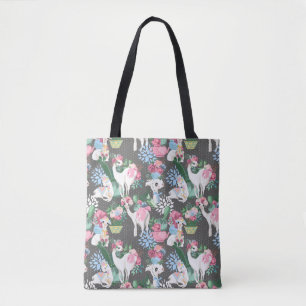 Tote Lhamas e Bolsa de flores