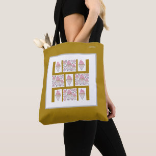 Tote Licença de Sorvete irresistível no Caramel Bolsa