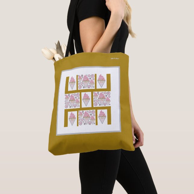 Tote Licença de Sorvete irresistível no Caramel Bolsa (Close Up)
