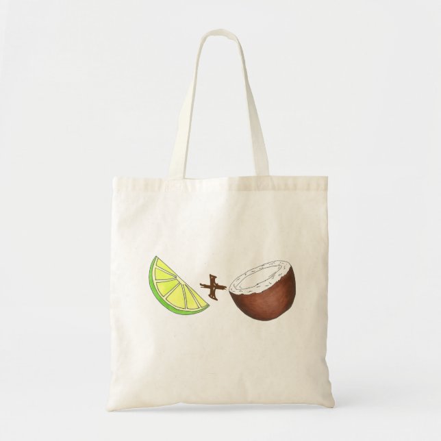 Tote Limão tropical + Bolsa de Fruta de coco (Frente)