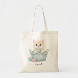 Tote Linda Bolsa de Gato de Fio