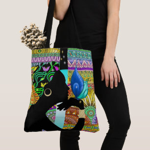 Tote Linda Mulher Étnica Por Toda Impressão Bolsa