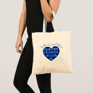 Tote "Livros são lindos", bolsa de estante cardíaca e