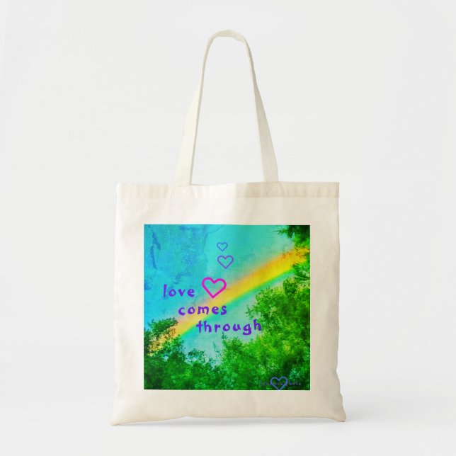 TOTE LOVE<3 O BOLSA DO ARCO-ÍRIS VERDE (Frente)